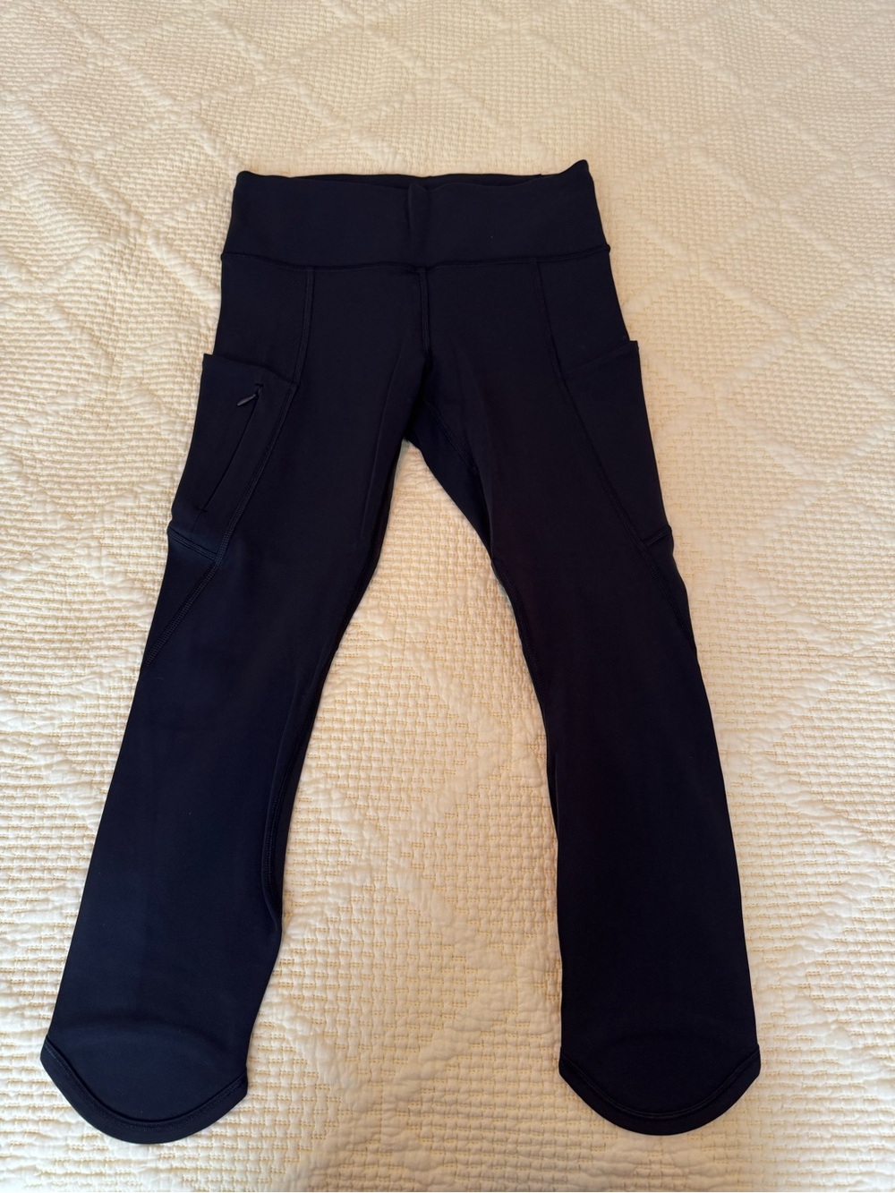 Athleta Black High-Waist Active Leggings with Side Pockets, size Small
